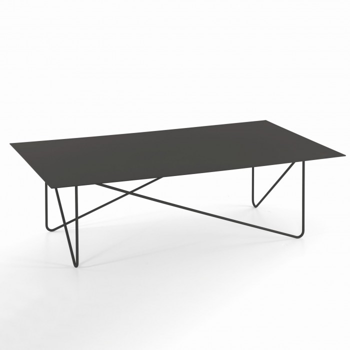 PEZZANI - Table basse rectangulaire en métal Shape, découvrez la collection shape sur Arredinitaly
