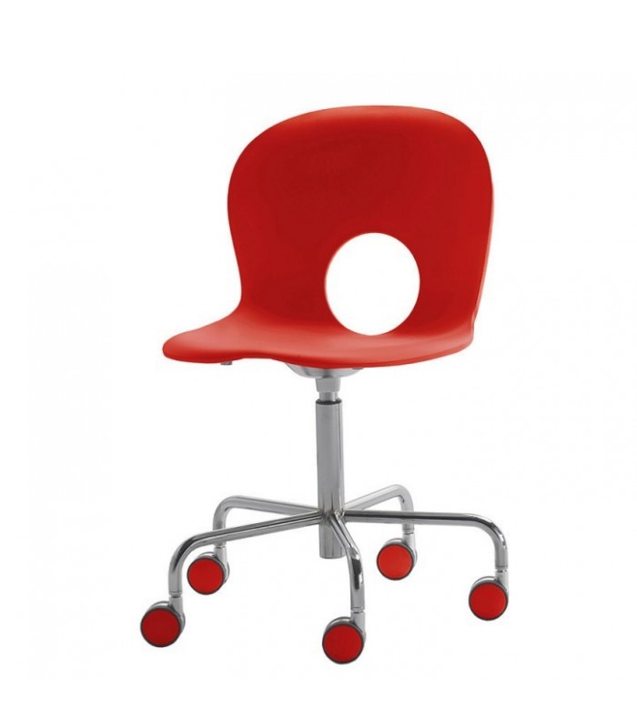 Chair OLIVIA swivel on wheels | REXITE | Arredinitaly