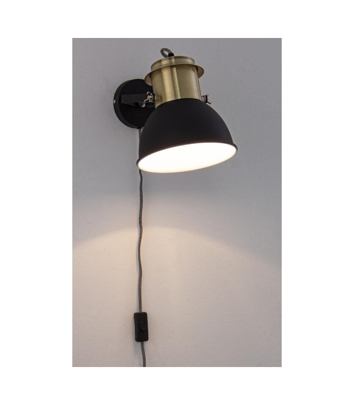 WALL LAMP BROOKLYN OTTONE-BLACK OP | Arredinitaly