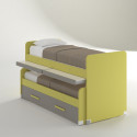 Luna triple bed with pull-out shelves