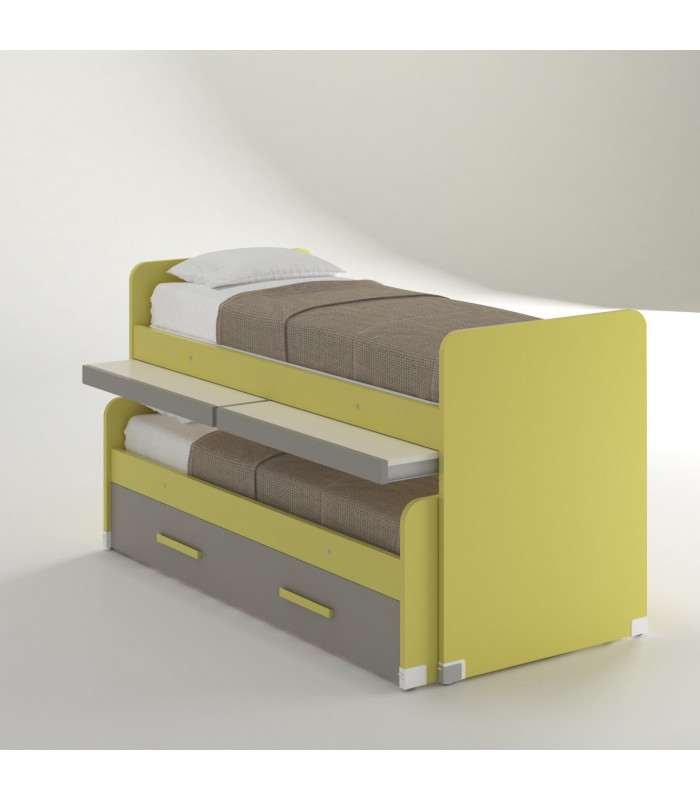 Luna triple bed with pull-out shelves | S. MARTINO MOBILI | Arredinitaly