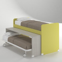 Luna high bed with pull-out bed and desk