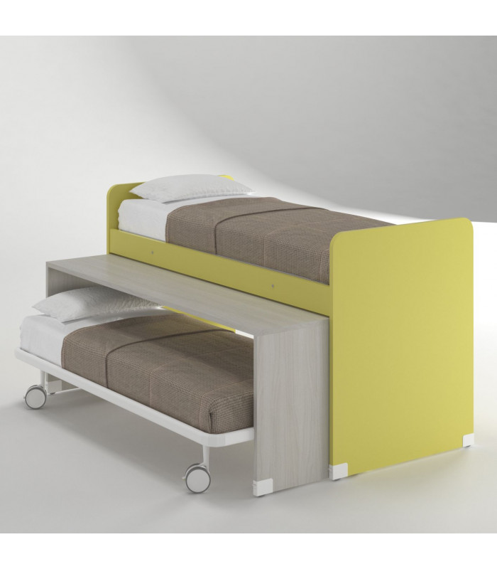 Luna high bed with pull-out bed and desk | S. MARTINO MOBILI | Arredinitaly