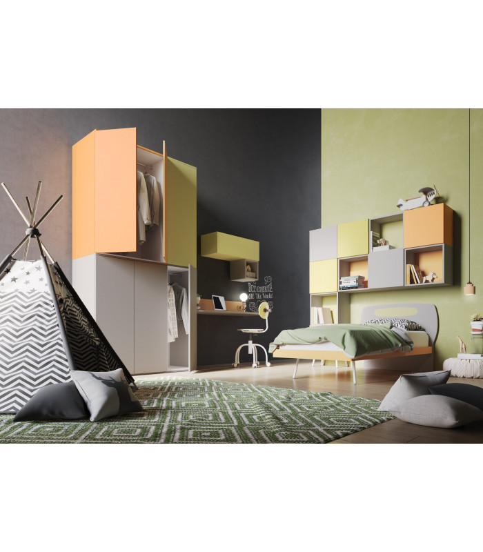 Composition Single Bedroom 1 | S. MARTINO MOBILI | Arredinitaly
