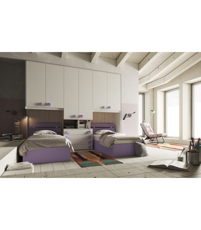 Chambre à coucher double Composition 21 | S. MARTINO MOBILI | Arredinitaly