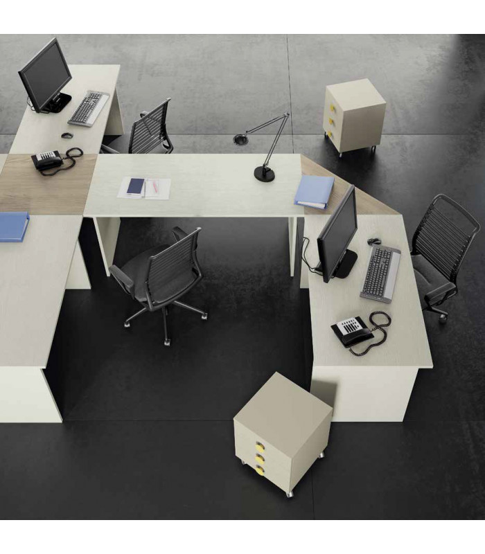 Composition Desk Office Five Seats 55 | S. MARTINO MOBILI | Arredinitaly