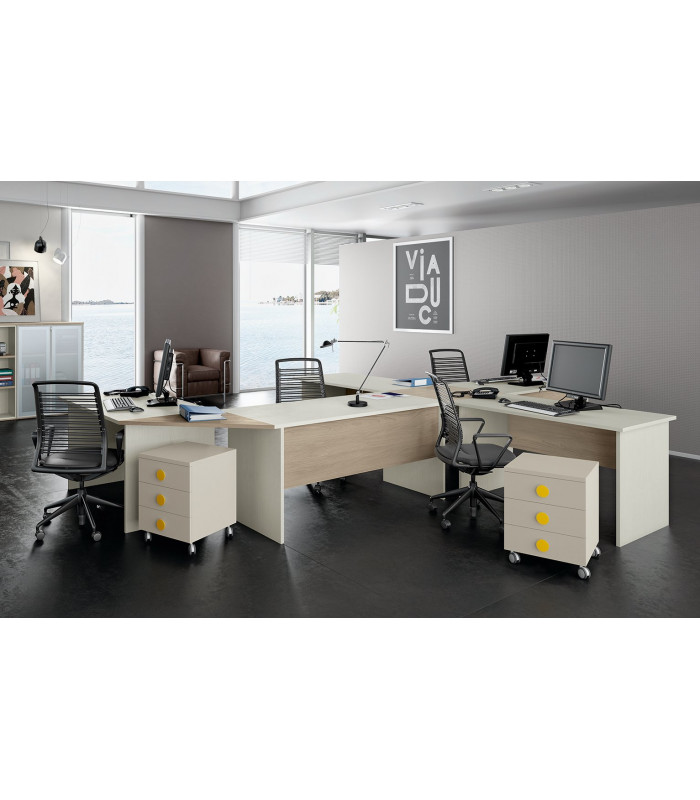 Composition Desk Office Five Seats 55 | S. MARTINO MOBILI | Arredinitaly