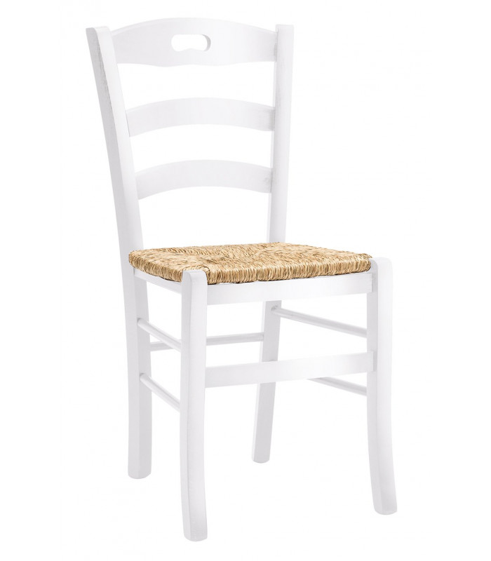 arredo smart - chaise de cuisine en bois avec assise en paille, au meilleur prix
