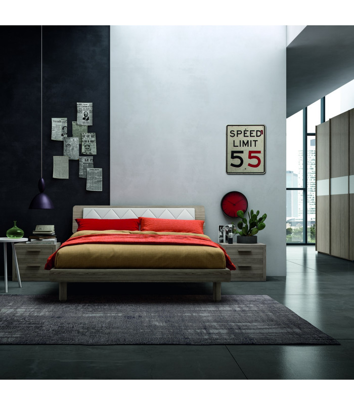 Vela bed with upholstered panel | SANTA LUCIA | Arredinitaly