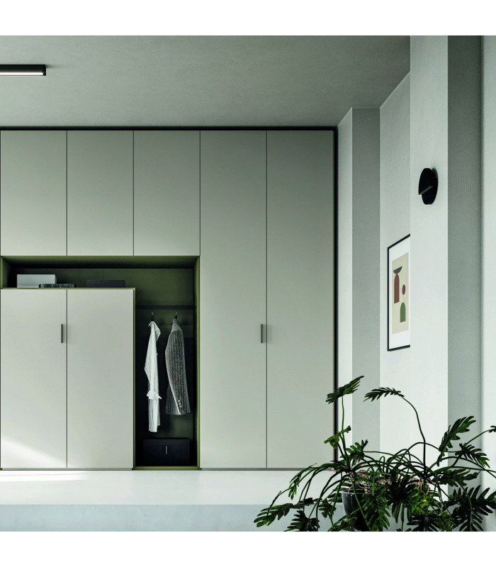 SECTIONAL HINGED CLOSET WITH NICHE L.195,9 AND CLOTHES RACK | SANTA LUCIA | Arredinitaly