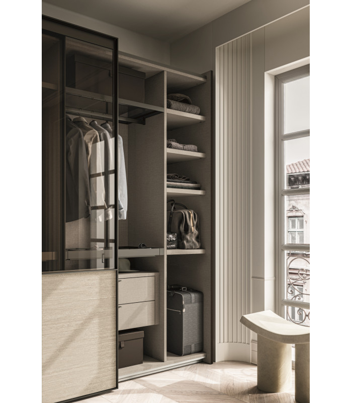 CLOSET MODEL NUIT WITH 2 SLIDING DOORS ALSO IN GLASS_VERSION 1 | SANTA LUCIA | Arredinitaly