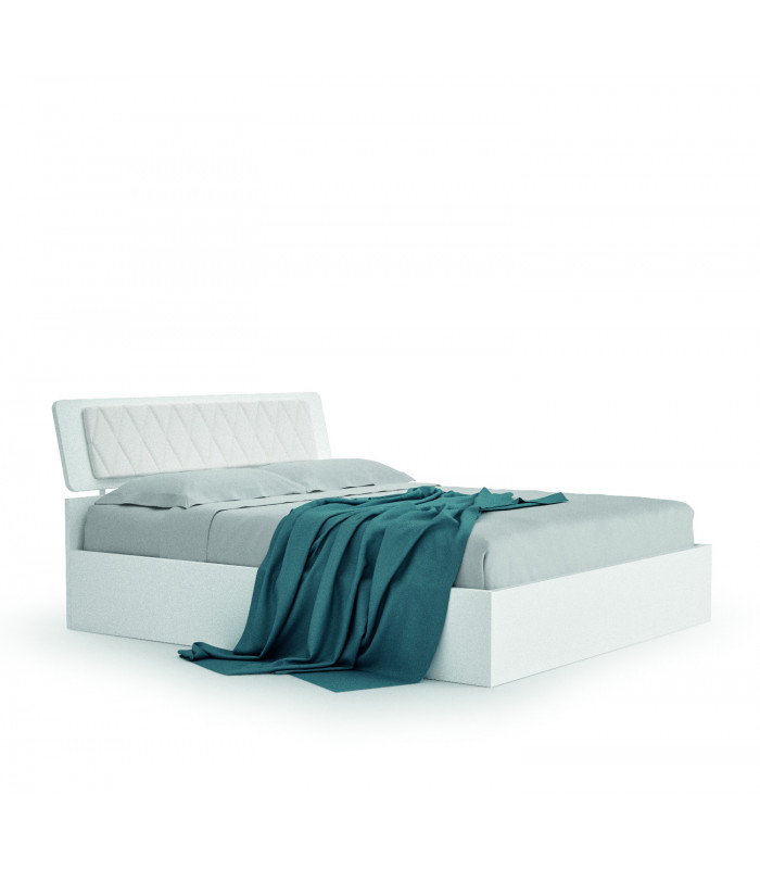 Vela bed with upholstered panel with container | SANTA LUCIA | Arredinitaly
