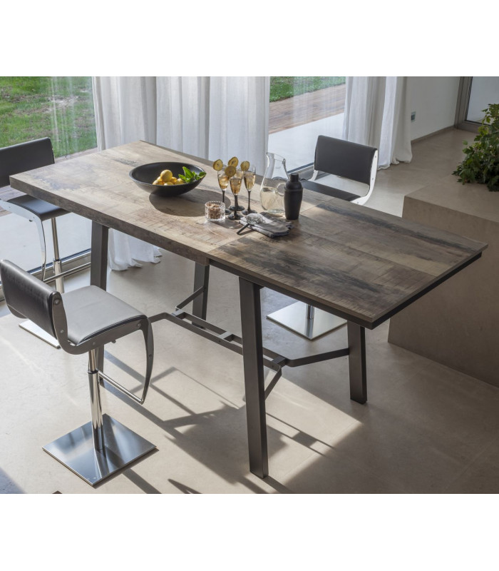 ALTACOM - Table de cuisine haute pouvant être utilisée avec des tabourets pour un nouveau mode de vie