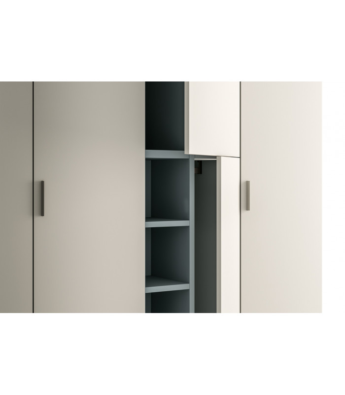 HINGED WARDROBE WITH LIBRARY MODULE FROM L.166 TO L.303 CM | SANTA LUCIA | Arredinitaly