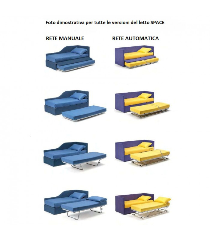 ESPACE ANGOLO BASSE avec lit escamotable ou commode | NOCTIS LETTI | Arredinitaly