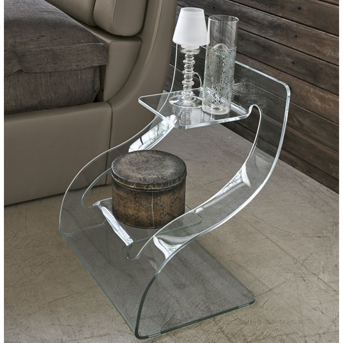 TARGET POINT - Table de chevet en verre Atlas