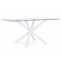 TABLE RECTANGULAIRE MAI PIED BLANC 160X90