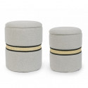 SET2 POUF CONTAINER KARINA GREY CH