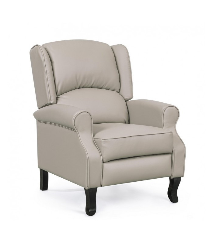 MAILA PU DOVE GREY RECLINER ARMCHAIR - Lounge armchairs | Arredinitaly