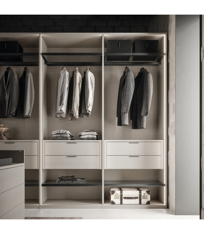 NAKED WALK-IN CLOSET WITH DOORS IN 4 WIDTHS | SANTA LUCIA | Arredinitaly