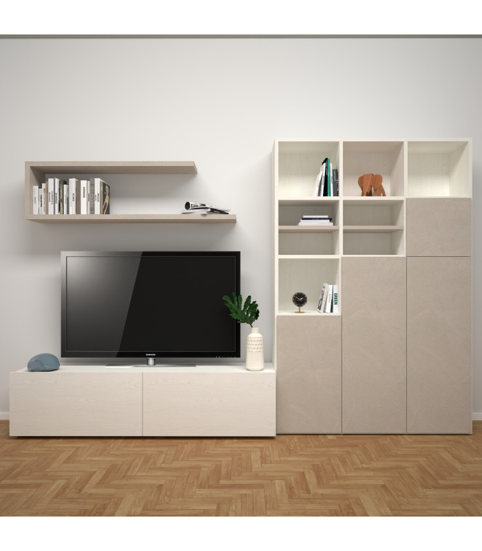 Bookcase with TV stand L.324 cm | SANTA LUCIA | Arredinitaly