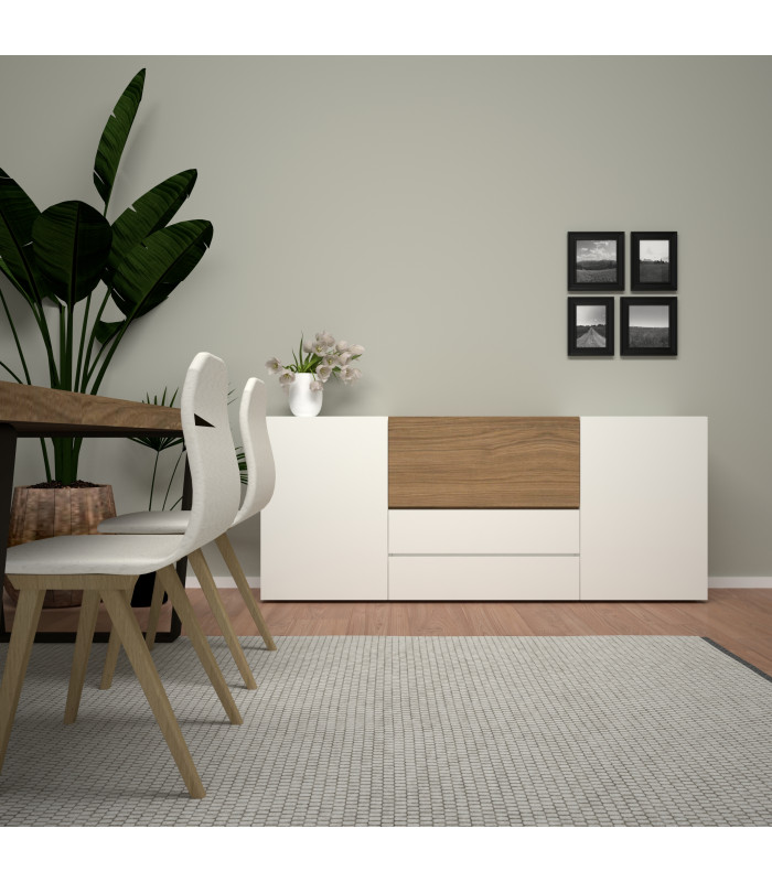 SIDEBOARD MODEL INNOVA FROM DESIGN, WITH DOORS AND DRAWERS, WITHOUT HANDLE | SANTA LUCIA | Arredinitaly