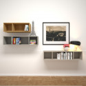 HORIZONTAL OR VERTICAL SUSPENDED BOOKCASE, IN THREE WIDTHS | SANTA LUCIA