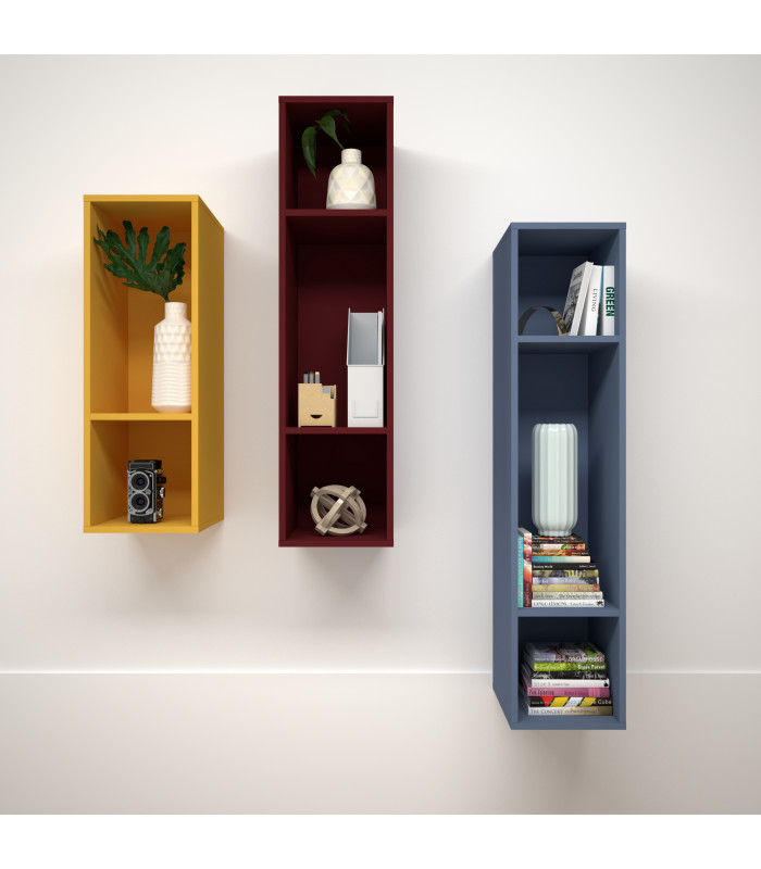 HORIZONTAL OR VERTICAL SUSPENDED BOOKCASE, IN THREE WIDTHS | SANTA LUCIA | Arredinitaly