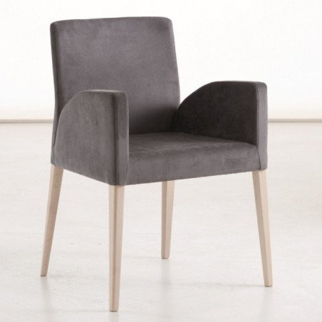Upholstered chairs with armrests