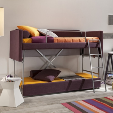 With bed bunk beds