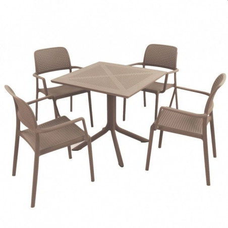 Set tavolo con sedie giardino