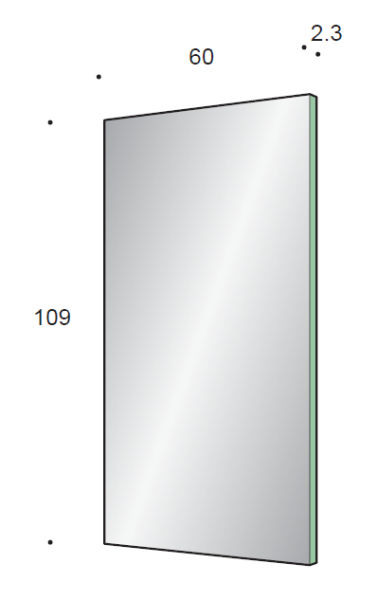 Mirror 109 x 60 cm.