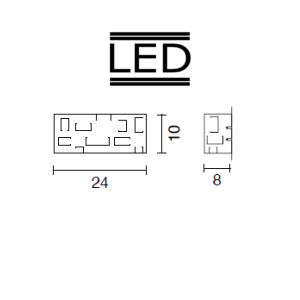 Small LED Applique Lamp (art.1072 LED)