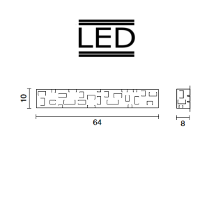 Medium LED Applique Lamp (art.1073 LED)