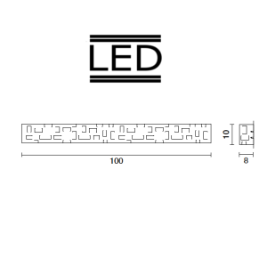 Applique grande lampada LED (art.1074 LED)