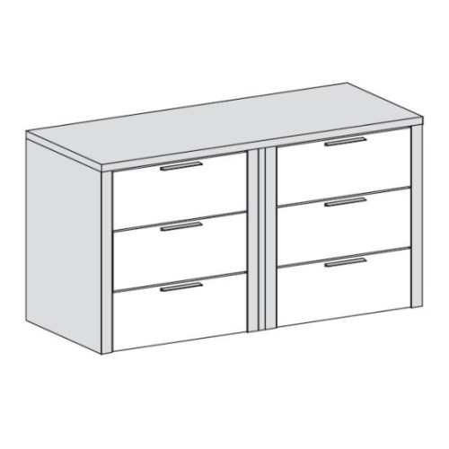 3 + 3 drawers Drawer Unit L.118,3