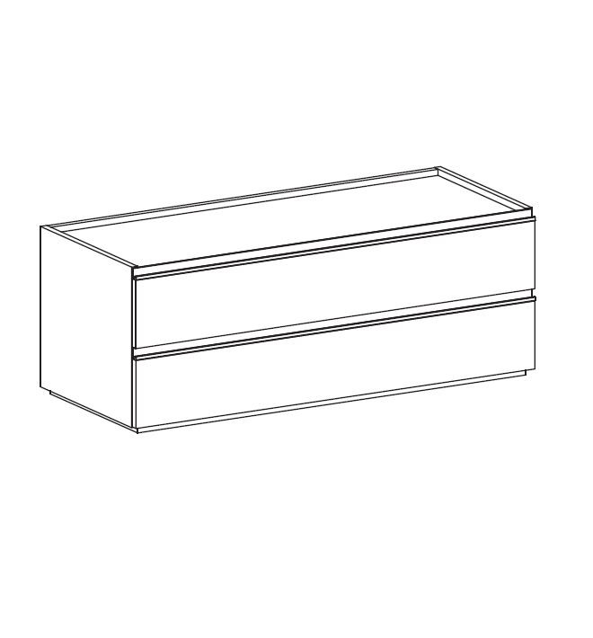 W.118.7 H.44.9 D.48.8 2 drawers