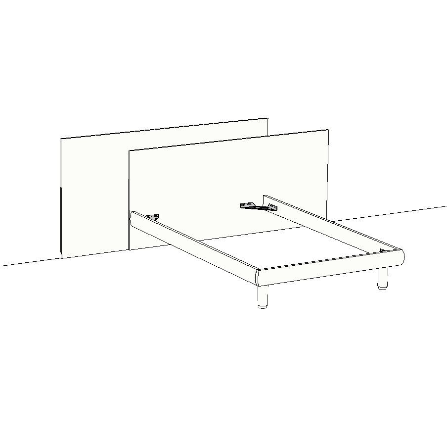 Bomabato One and a Half Square Bed Frame