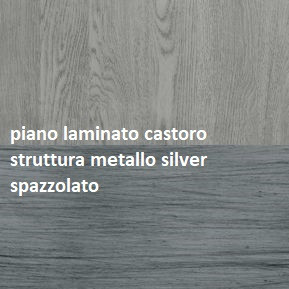 struttura silver spazzolato_piano laminato castoro