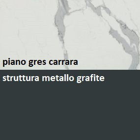 struttura metallo grafite_piano gres carrara