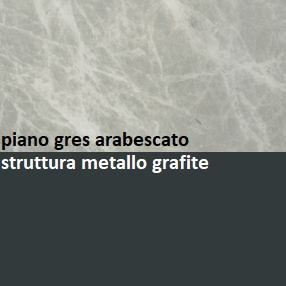 struttura metallo grafite_piano gres arabescato
