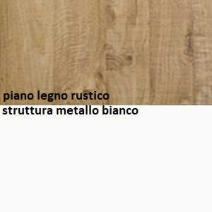 struttura metallo bianco_piano legno rustico
