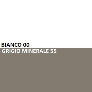 Telaio bianco 00 / Rete grigio minerale 55