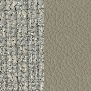 Tessuto Flora grigio chiaro/beige TF04 + Pelle grigio gabbiano P29
