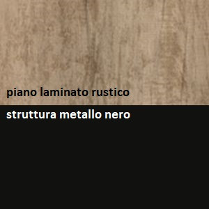 struttura metallo nero_piano laminato rustico