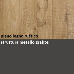 struttura metallo grafite_piano legno rustico
