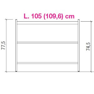 Console L 109,6 cm / Dessus L 105 cm