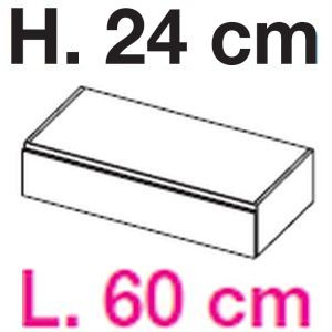 Base H 24 cm / L 60 cm