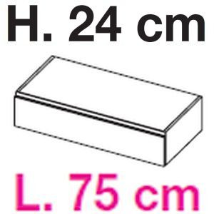 Base H 24 cm / W 75 cm