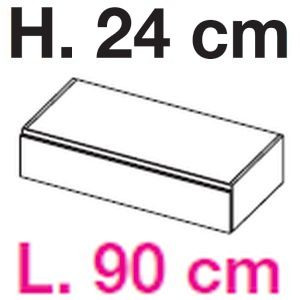 Base H 24 cm / W 90 cm